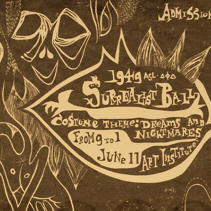 Poster For The 1949 Surrealist Ball At Art Institute Of Chicago Poster For The 1949 Surrealist Ball At Art Institute Of Chicago